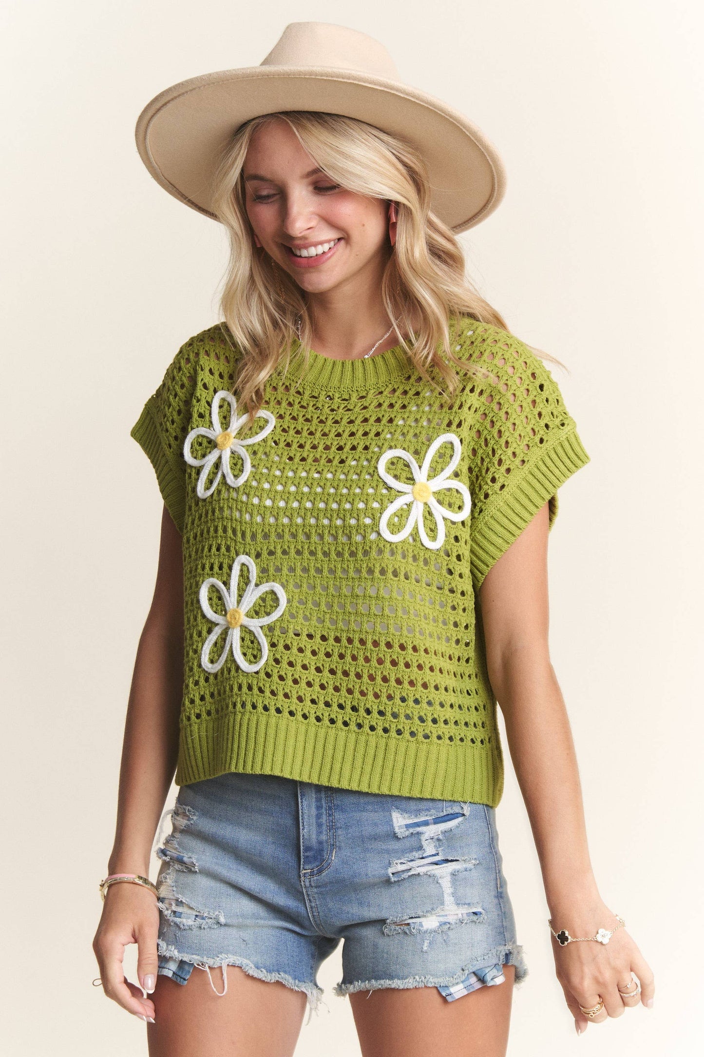DROP SHOULDER TOP: GREEN