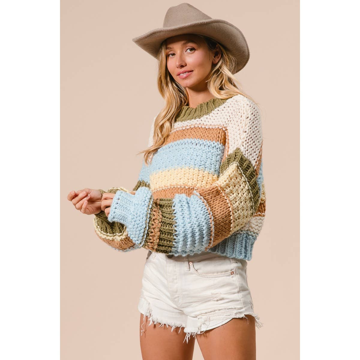 MULTI COLORS STRIPES SWEATER