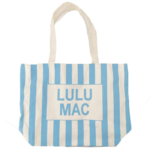 Lulu Mac Canvas Tote Blue/White Stripe