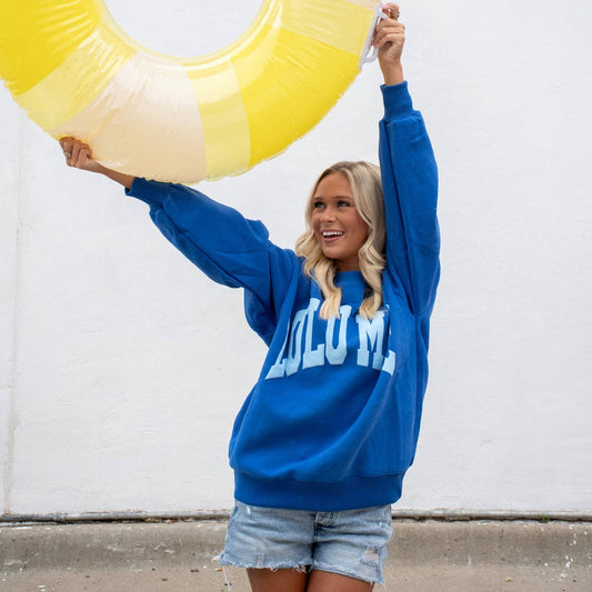 LuLu Mac Royal/Light Blue Puff