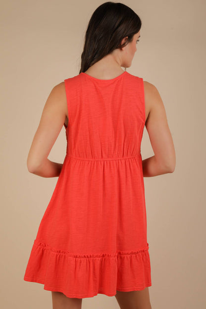 Coral Mini Dress