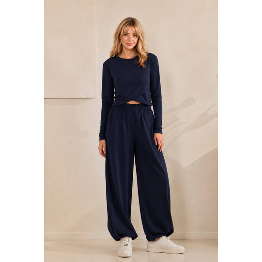 Cozy Twist Lounge Set: Navy