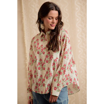 FLORAL PRINTED BUTTON DOWN