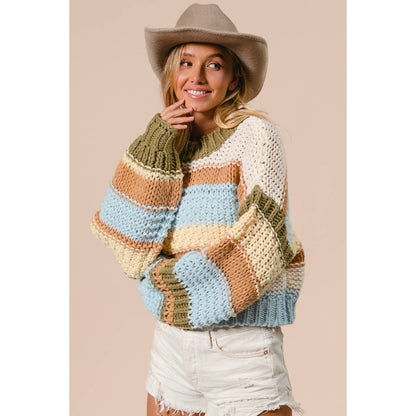 MULTI COLORS STRIPES SWEATER