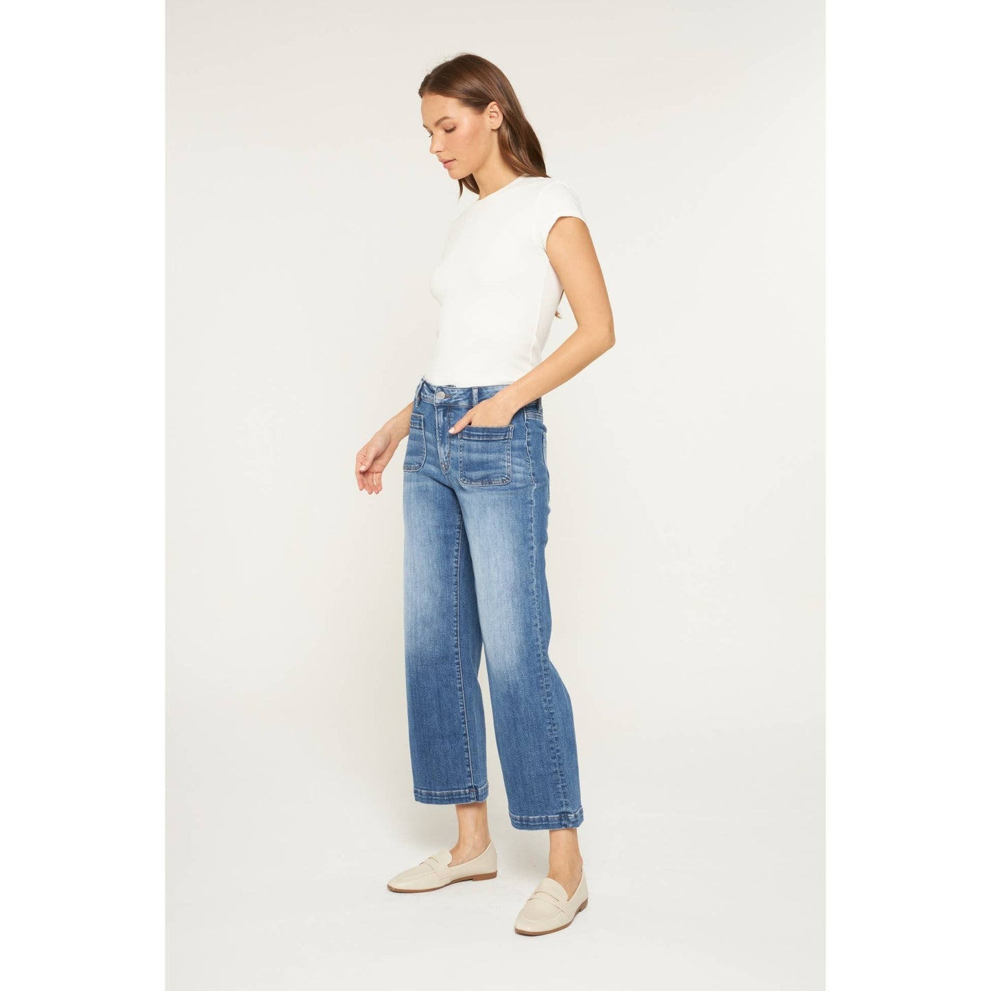 Mica Denim - HIGH RISE CROPPED WIDE LEG