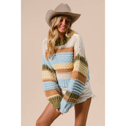 MULTI COLORS STRIPES SWEATER