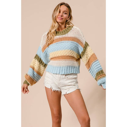 MULTI COLORS STRIPES SWEATER