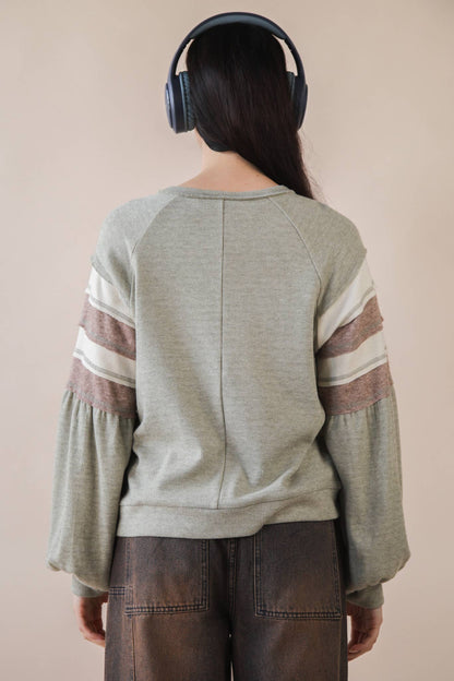 Oversized Color Block Comfy Casual Knit Top