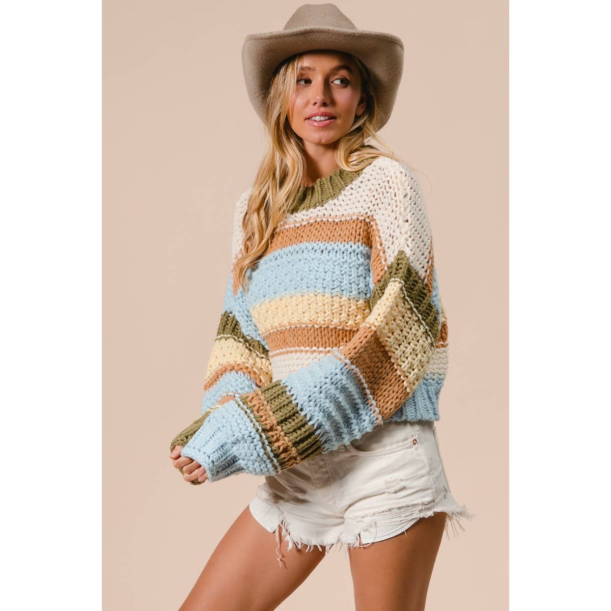 MULTI COLORS STRIPES SWEATER
