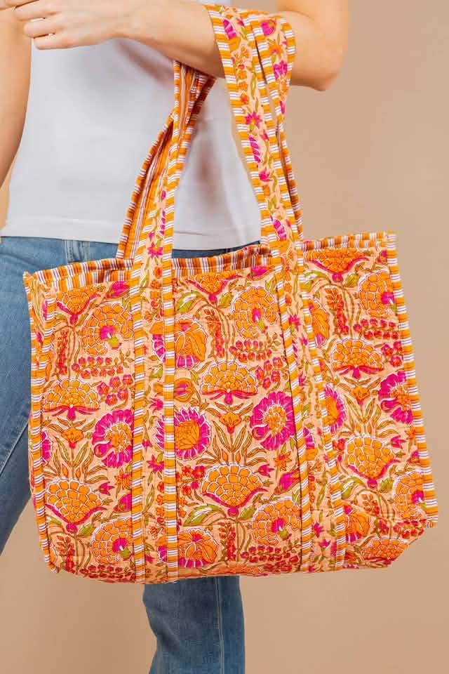 Citrus Quilted Tote