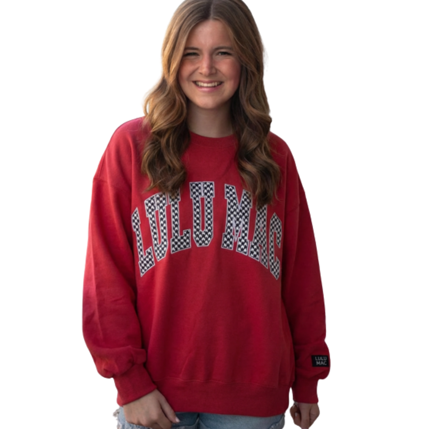 Crimson Houndstooth-Stitch: Crimson