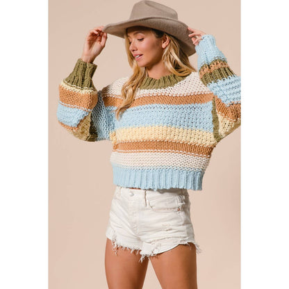MULTI COLORS STRIPES SWEATER