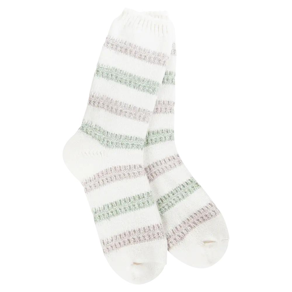 World's Softest® Socks - WSRagg Link Crew Meadow Strip