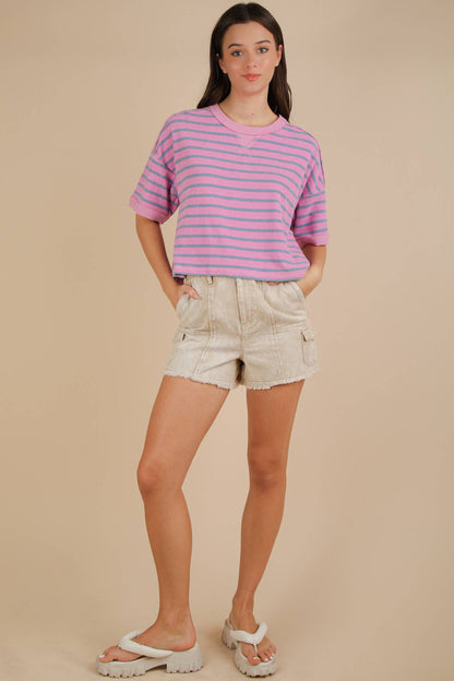 Oversized Stripe Casual Comfy Knit Top