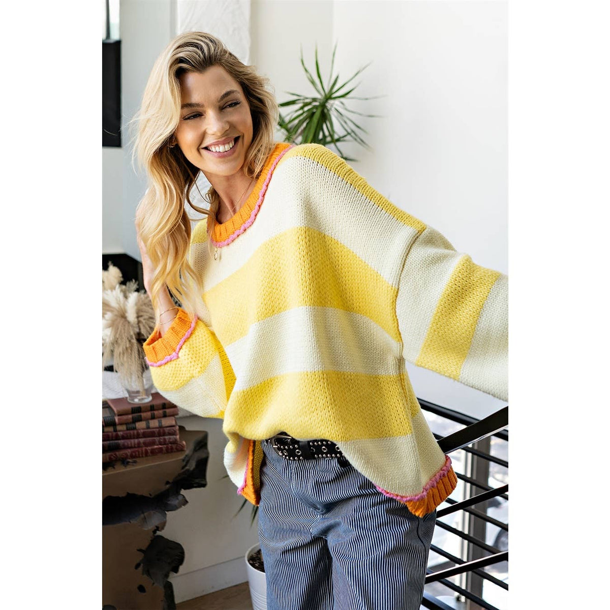 BEACH BALL CHIC PULLOVER: Lemon/Yellow Combo