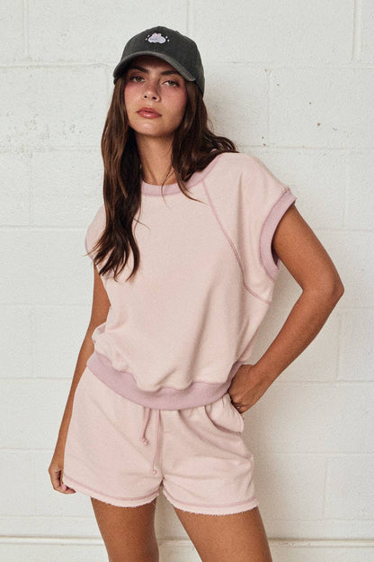 Lounge Short Set Relaxed Fit: PINK