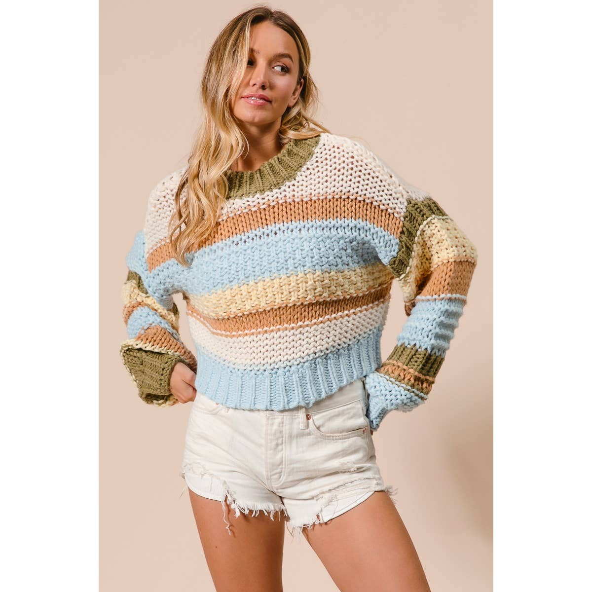 MULTI COLORS STRIPES SWEATER