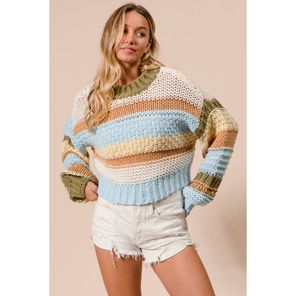 MULTI COLORS STRIPES SWEATER