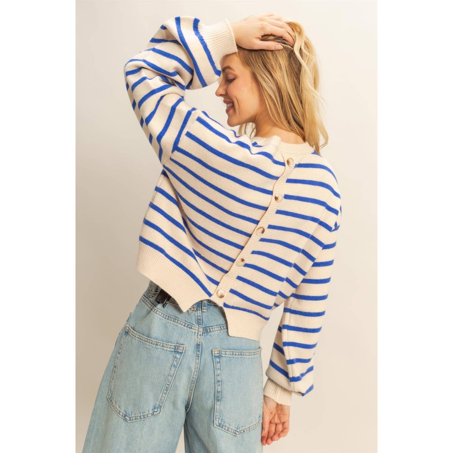 Striped Crewneck Sweater Perfect For Layering