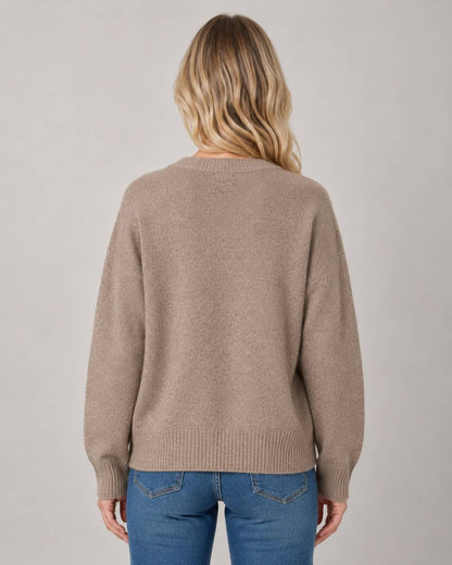 Duck Family Crewneck Sweater-Mocha