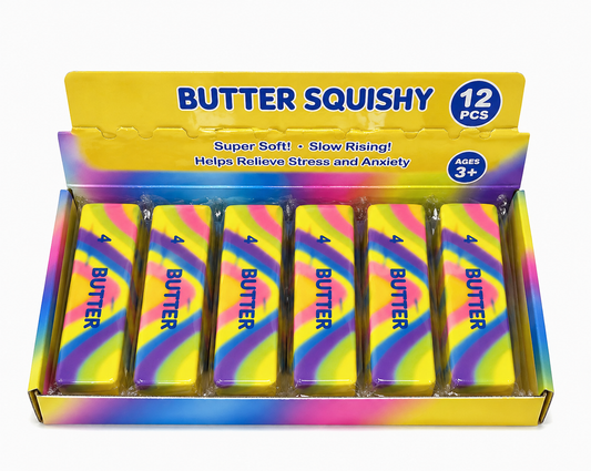 Butter Squishy Toy – Rainbow Edition