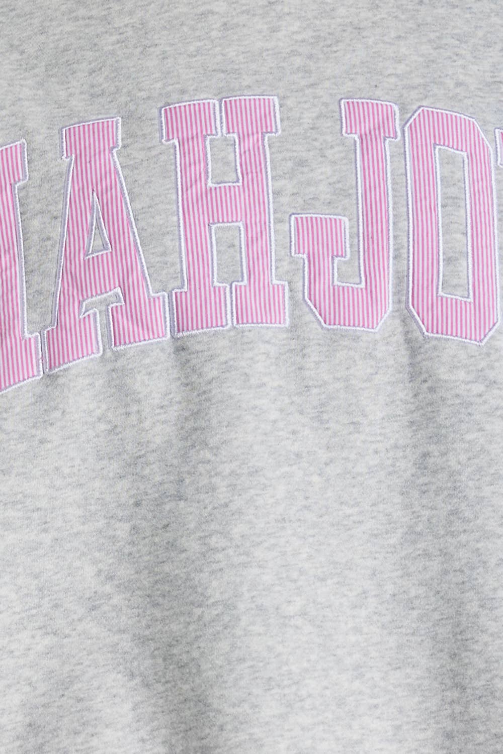 Mahjong Embroidery Sweatshirt: Pink