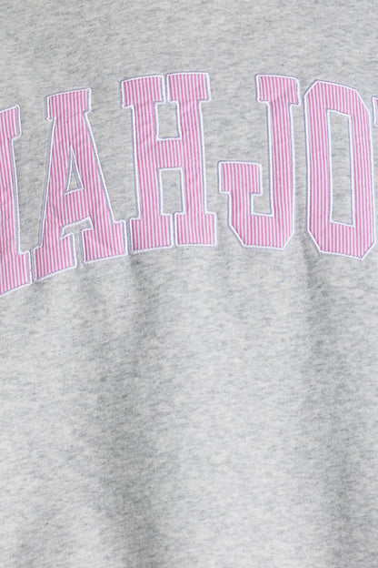 Mahjong Embroidery Sweatshirt: Pink