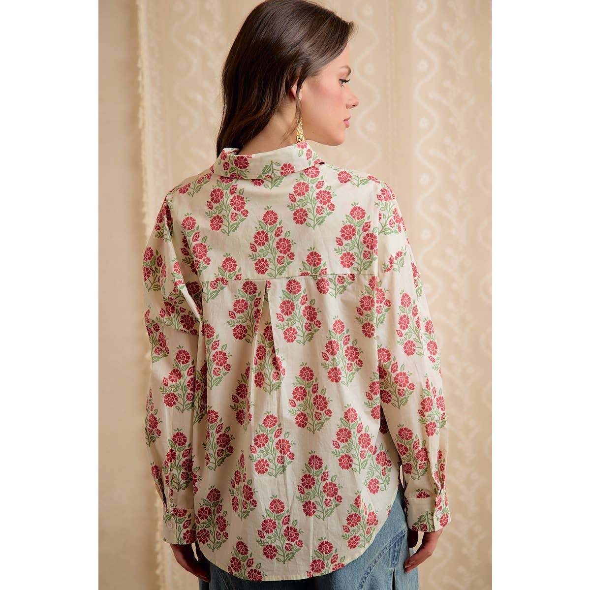 FLORAL PRINTED BUTTON DOWN