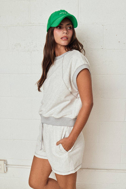 Lounge Short Set Relaxed Fit: Grey