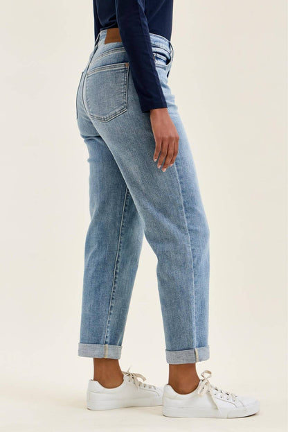Judy Blue Jeans MR "BILLIE" Boyfriend LT Light Iced Indigo