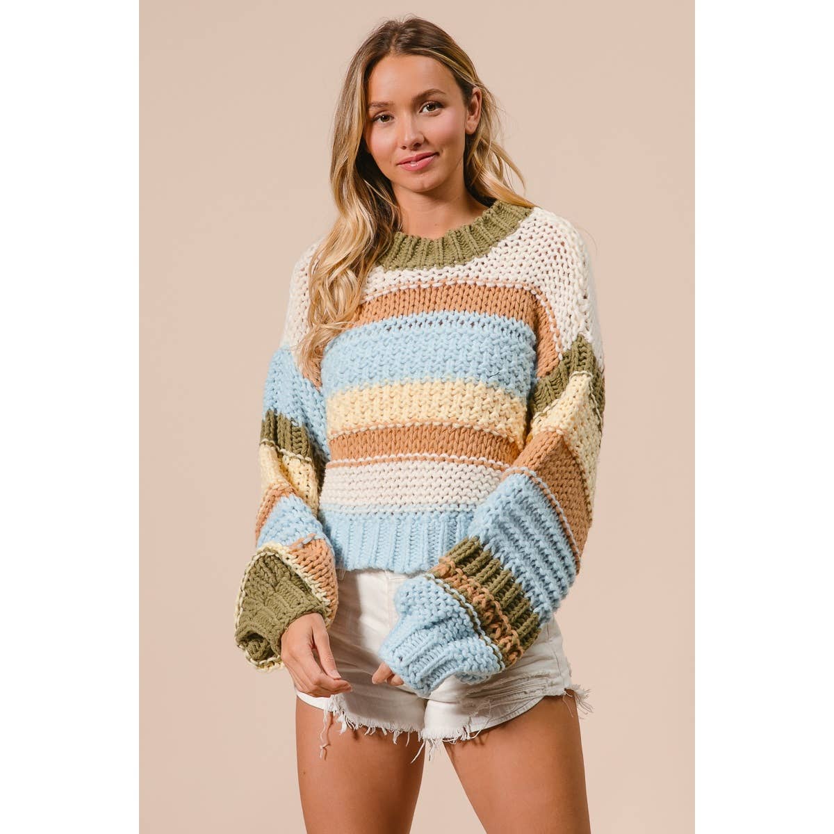 MULTI COLORS STRIPES SWEATER