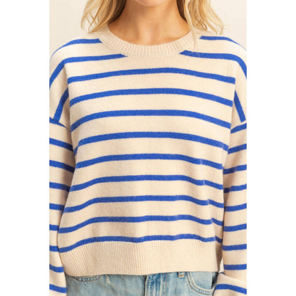 Striped Crewneck Sweater Perfect For Layering