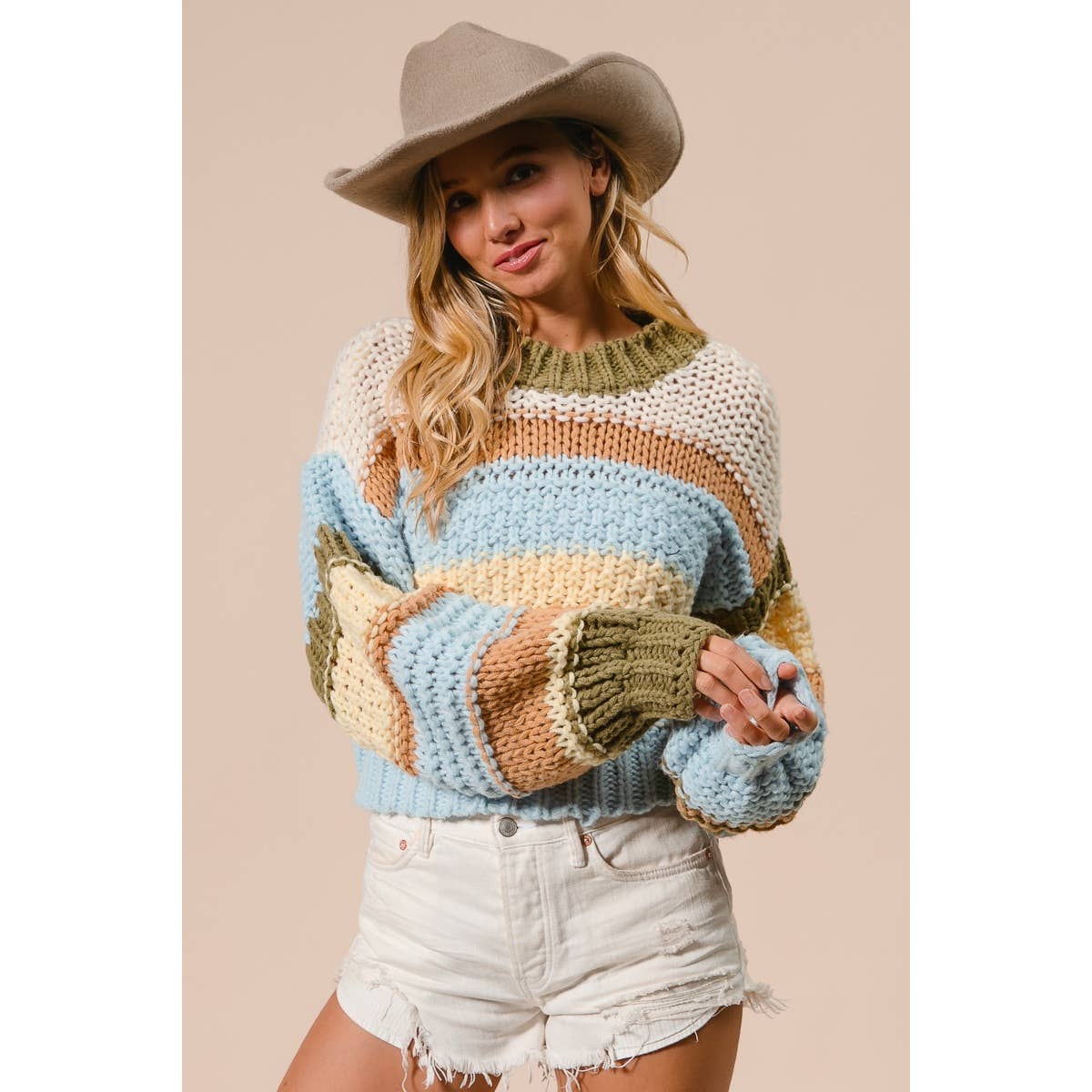 MULTI COLORS STRIPES SWEATER