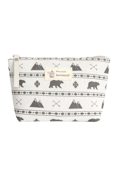 BEAR PRINT COSMETIC POUCH