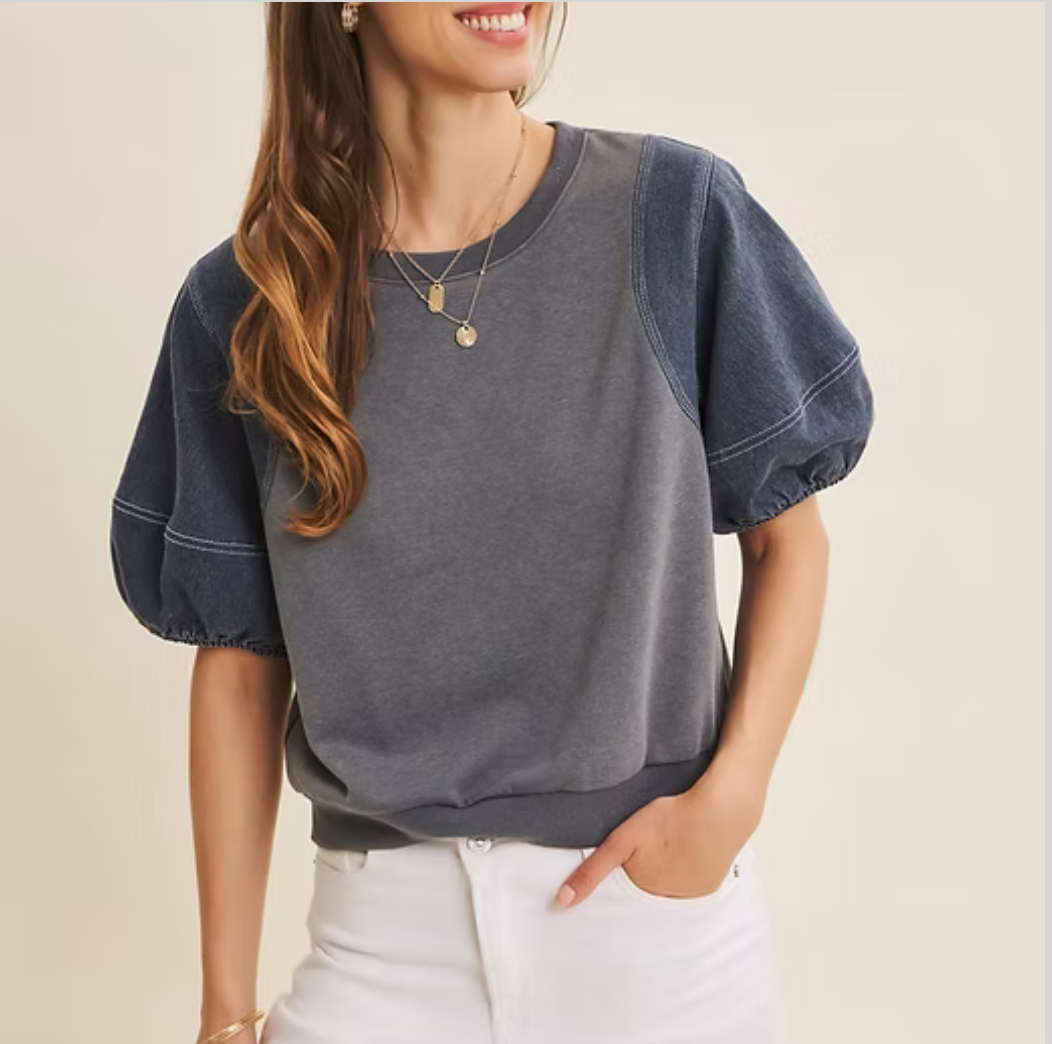 In Feb Denim Top