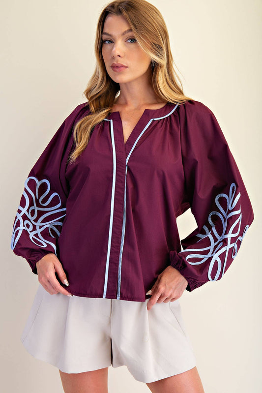 Soutache Detail Blouse