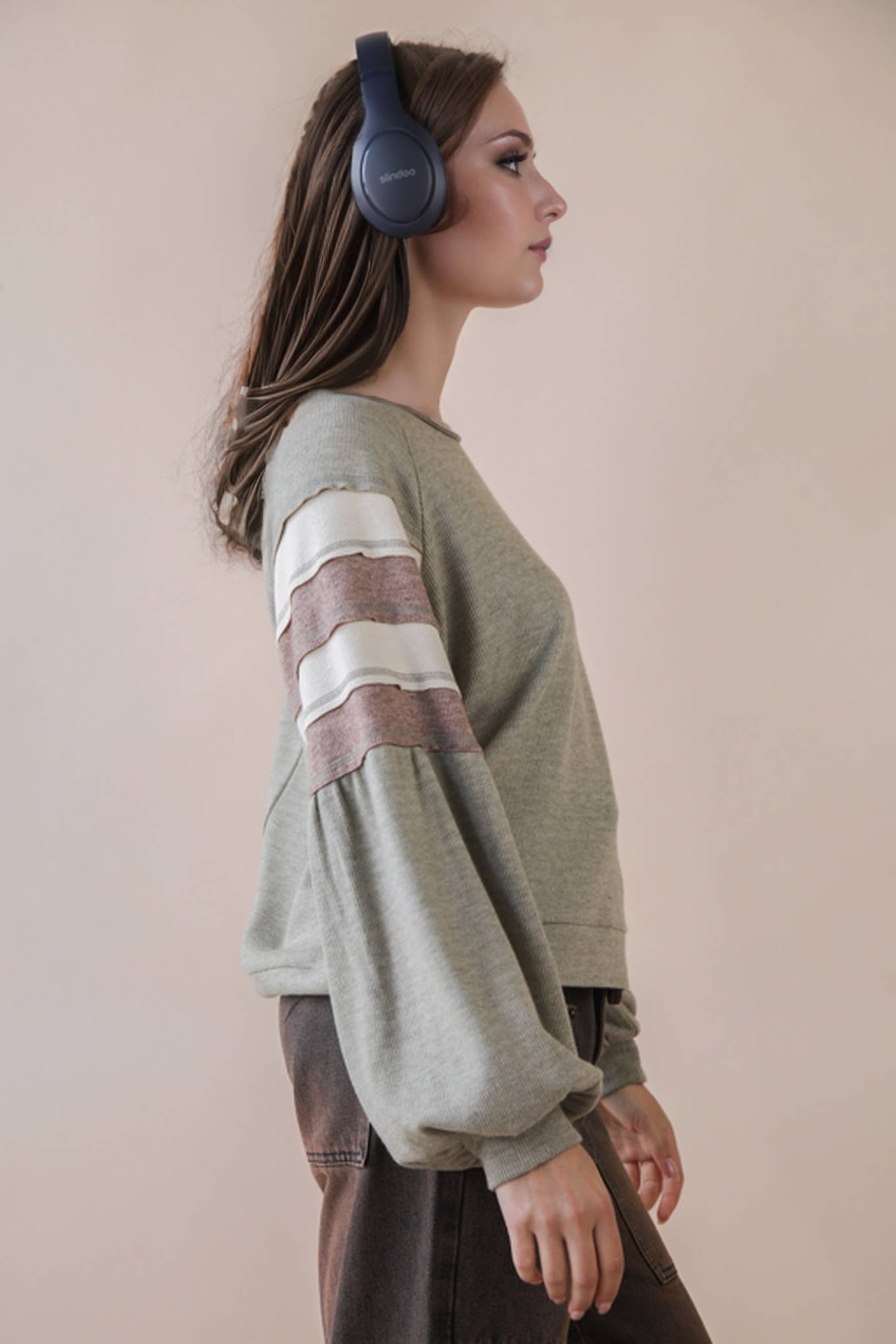 Oversized Color Block Comfy Casual Knit Top