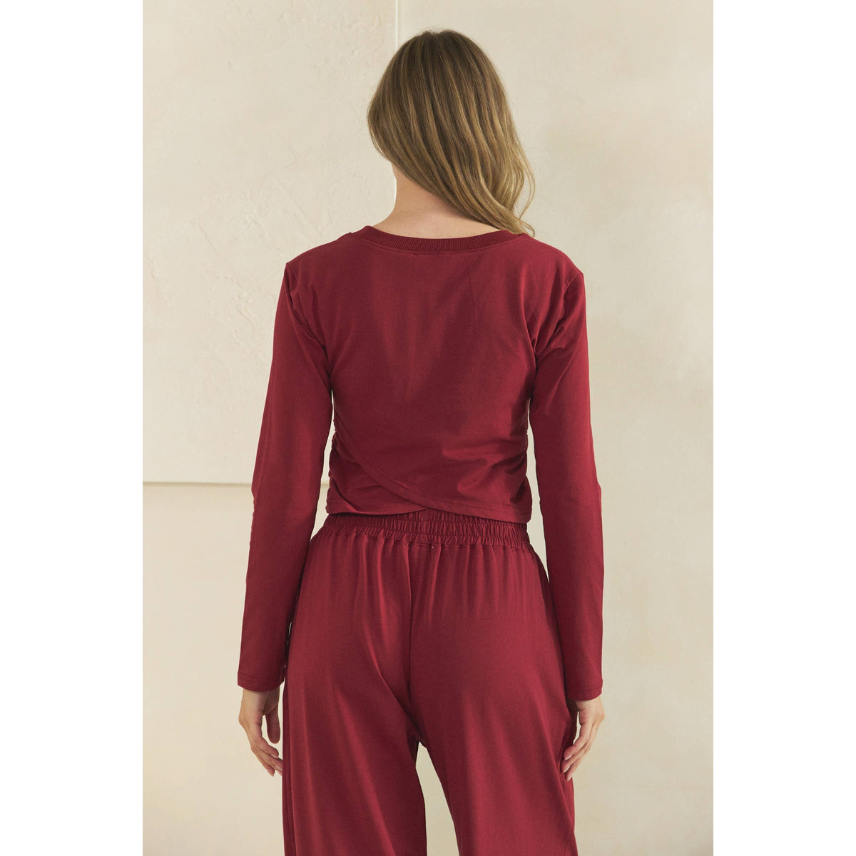 Cozy Twist Lounge Set: Burgundy
