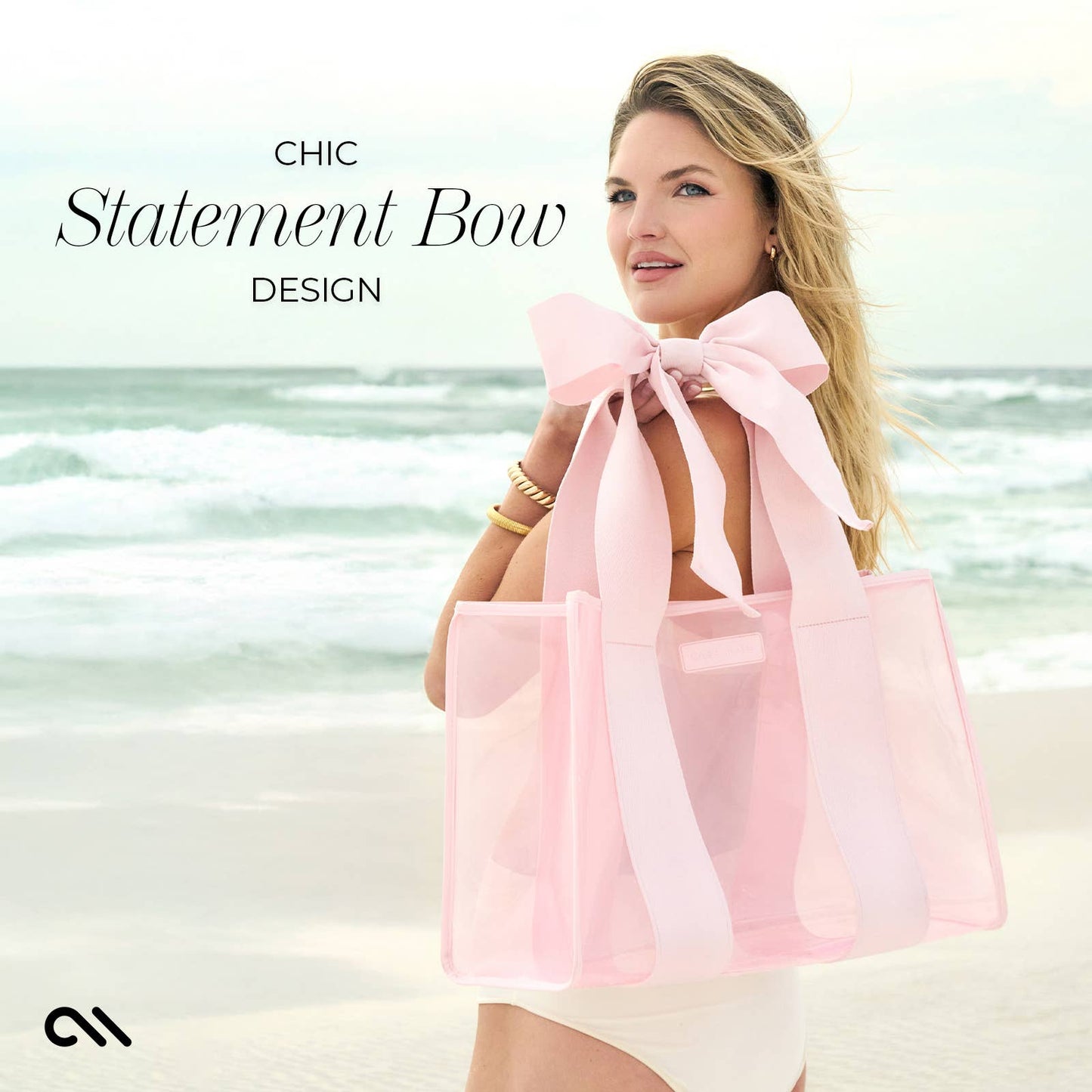 Case-Mate Pink Bow Jelly Tote