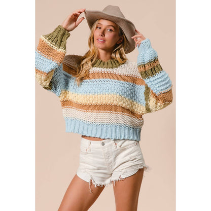 MULTI COLORS STRIPES SWEATER