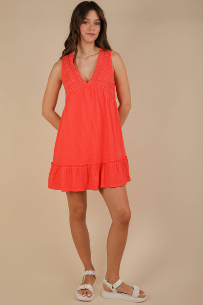 Coral Mini Dress