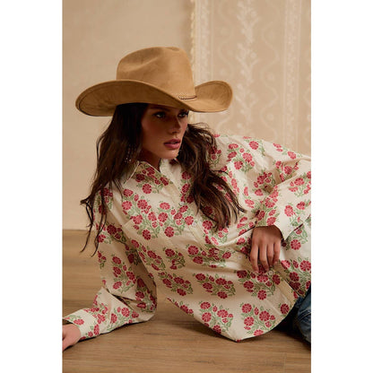 FLORAL PRINTED BUTTON DOWN
