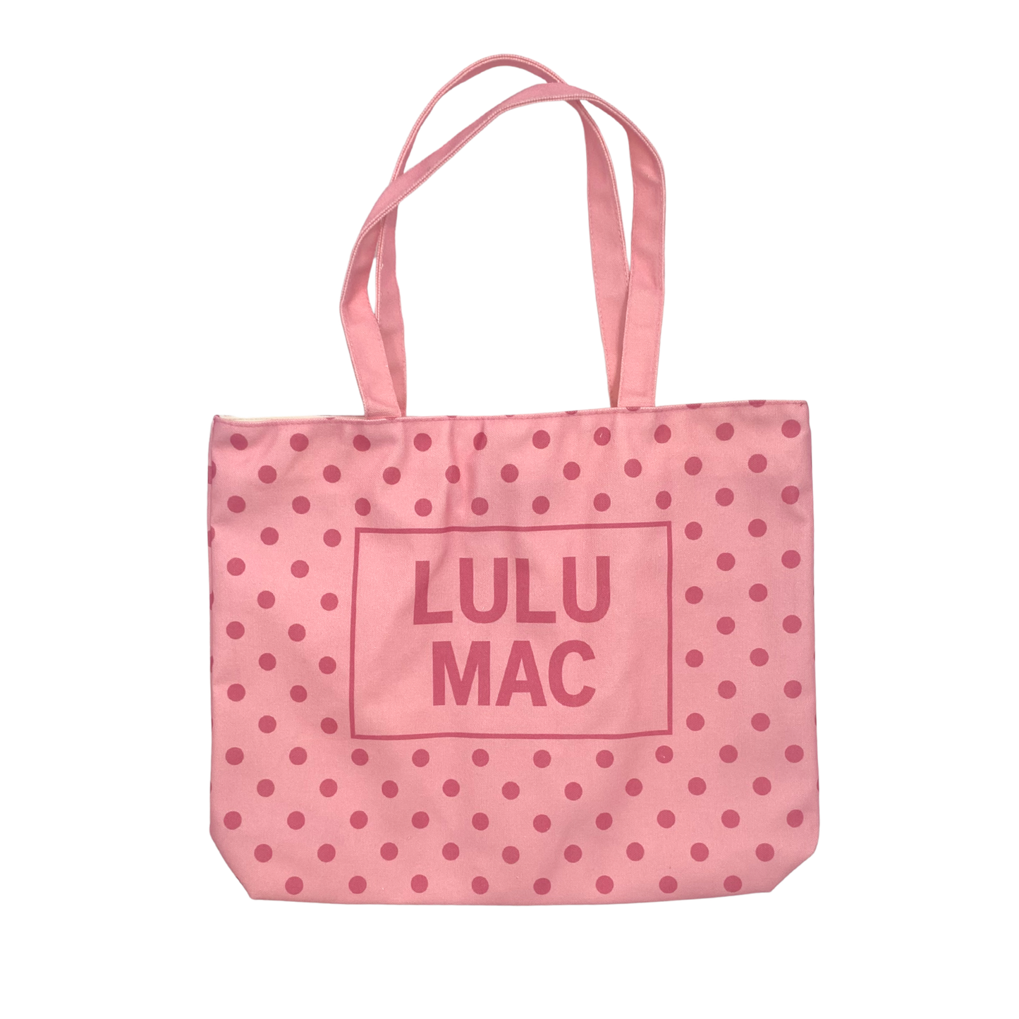 Lulu Mac Canvas Tote Polka Dot:Pink