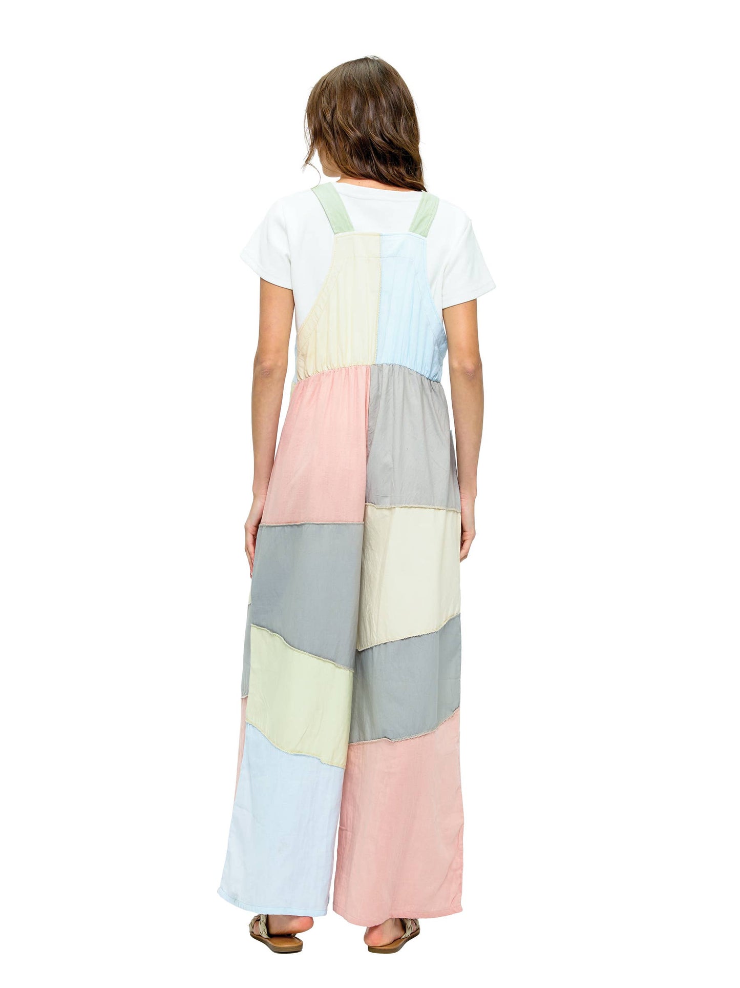 Colorblock Boho Overall Pastel Tones