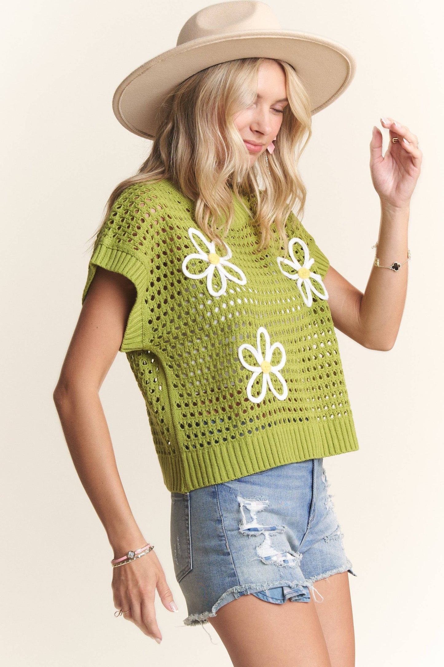 DROP SHOULDER TOP: GREEN