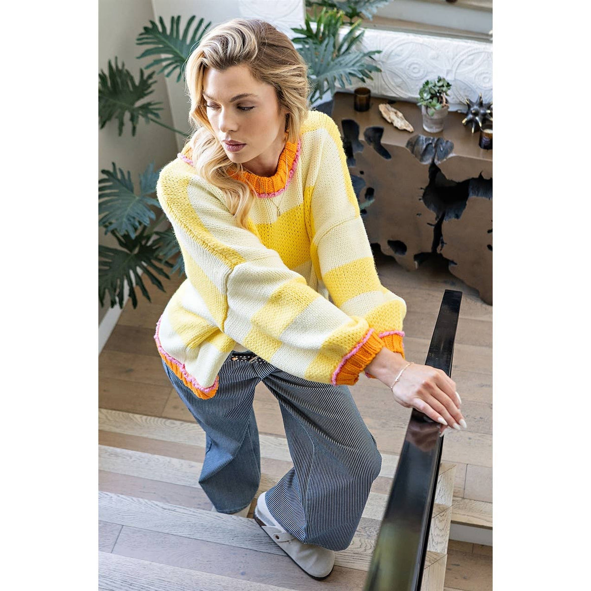 BEACH BALL CHIC PULLOVER: Lemon/Yellow Combo