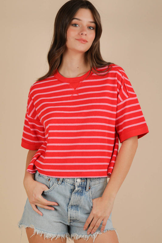 Oversized Stripe Casual Comfy Knit Top