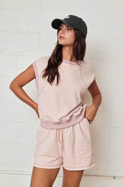Lounge Short Set Relaxed Fit: PINK