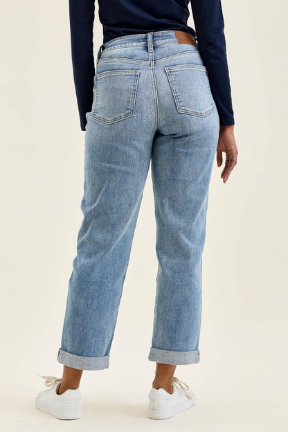 Judy Blue Jeans MR "BILLIE" Boyfriend LT Light Iced Indigo