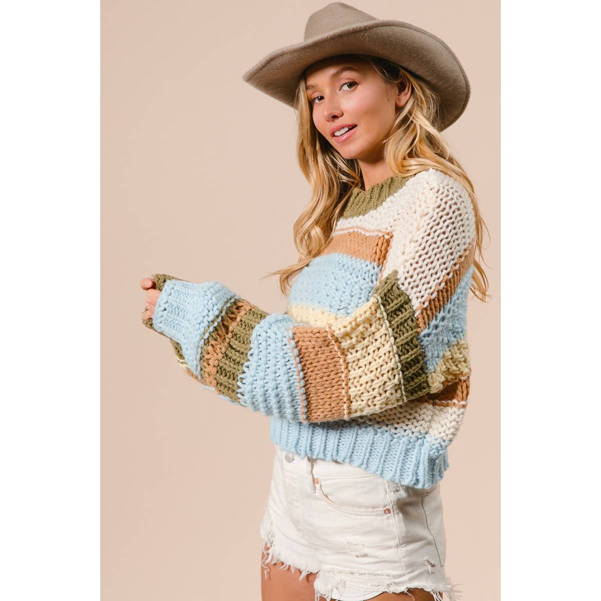MULTI COLORS STRIPES SWEATER